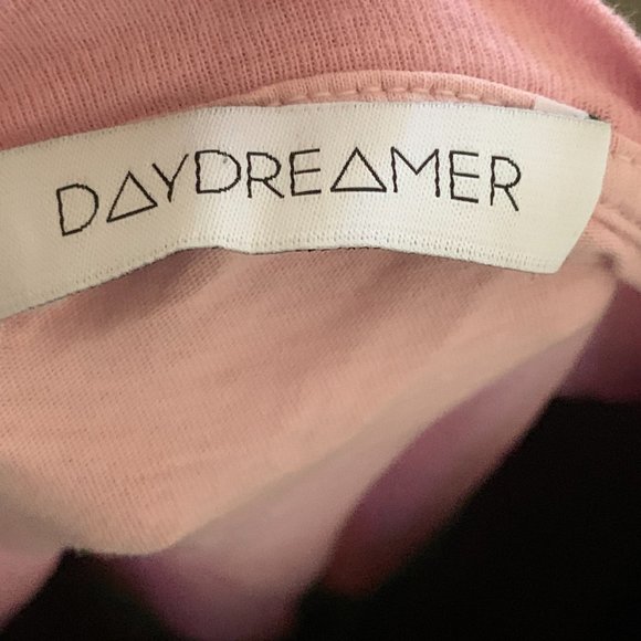 Daydreamer Pink Rolling Stones Tie Dye Tongue Oversized Short Sleeve Shirt - Picture 11 of 13